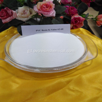 Resin Polyvinyl Chloride airson Cairtean Plastaig Pvc